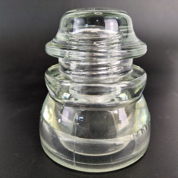 Hemingray No 45 Insulator Clear Glass CD155 Made in USA 25-50 Paperweight - Picture 3 of 8